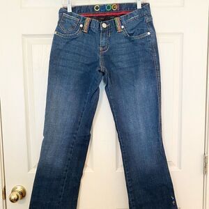 Vintage Coogi jeans spell out butt colorful